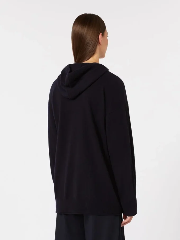Kashmir-cardigan med hætte, ultramarin Kashmir-cardigan med hætte, ultramarin