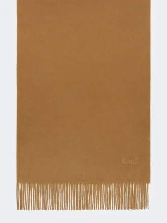 Kashmir-stole med logo, beige