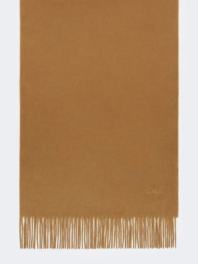 Kashmir-stole med logo, beige Kashmir-stole med logo, beige