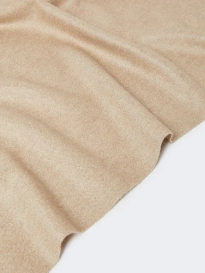 Kashmir-stole med logo, beige Kashmir-stole med logo, beige