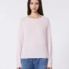 Kashmir-sweater med rund hals, lyserød Kashmir-sweater med rund hals, lyserød