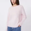 Kashmir-sweater med rund hals, lyserød Kashmir-sweater med rund hals, lyserød