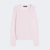Kashmir-sweater med rund hals, lyserød Kashmir-sweater med rund hals, lyserød