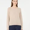Kashmir-sweater med rund hals, sand Kashmir-sweater med rund hals, sand