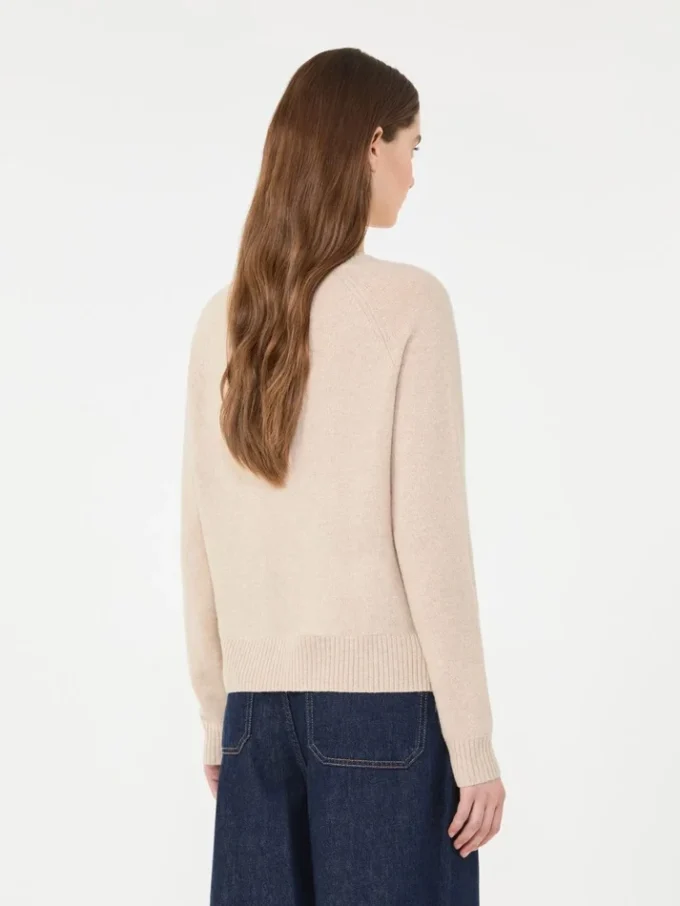 Kashmir-sweater med rund hals, sand Kashmir-sweater med rund hals, sand