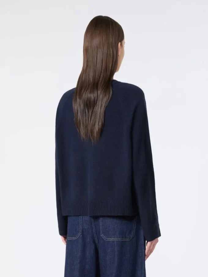Kashmir-sweater med V-hals, marineblå Kashmir-sweater med V-hals, marineblå