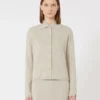 Kashmirstrikket cardigan, beige Kashmirstrikket cardigan, beige