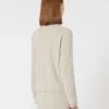 Kashmirstrikket cardigan, beige Kashmirstrikket cardigan, beige