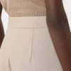 Kompakte jerseybukser, sand Kompakte jerseybukser, sand
