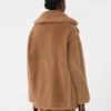 Kort Teddy Bear Icon Coat, kamel