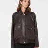 Læderjakke, brun Læderjakke, brun