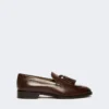 Læderloafers med kvaster, kakao