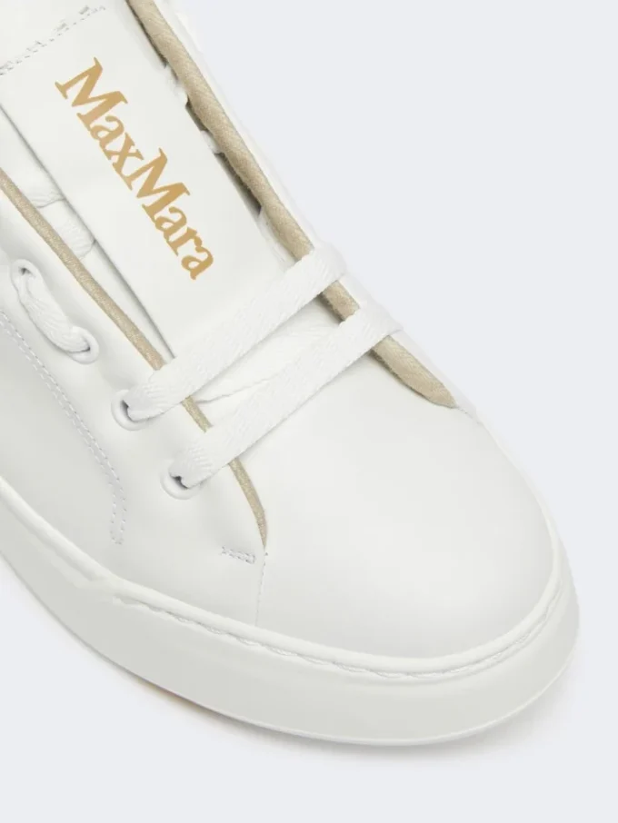 Lædersneakers, optisk hvid Lædersneakers, optisk hvid