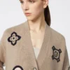 Lang cardigan i uld og kashmir, sand Lang cardigan i uld og kashmir, sand