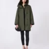 Vandafvisende parka i canvas, khaki Vandafvisende parka i canvas, khaki