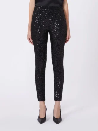 Leggings med pailletter, sort