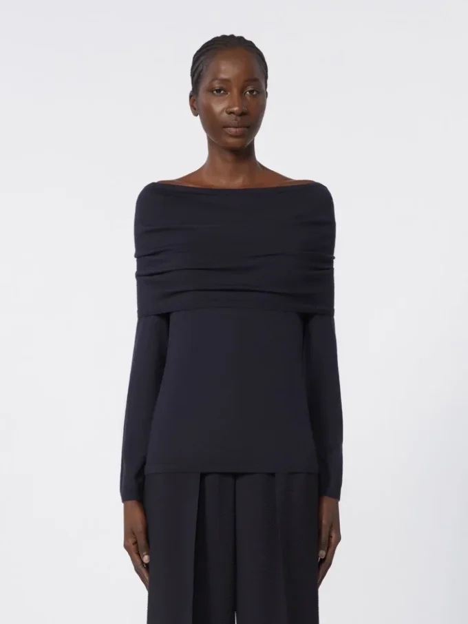Letvægts-kashmirtrøje, ultramarin Letvægts-kashmirtrøje, ultramarin