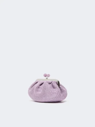 Lille pasticcino-taske i raffia-look, lilla