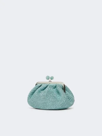 Lille pasticcino-taske i raffia-look, oliven