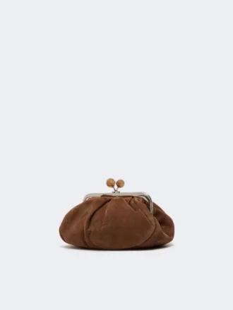 Lille Pasticcino-taske i ruskind, mørkebrun