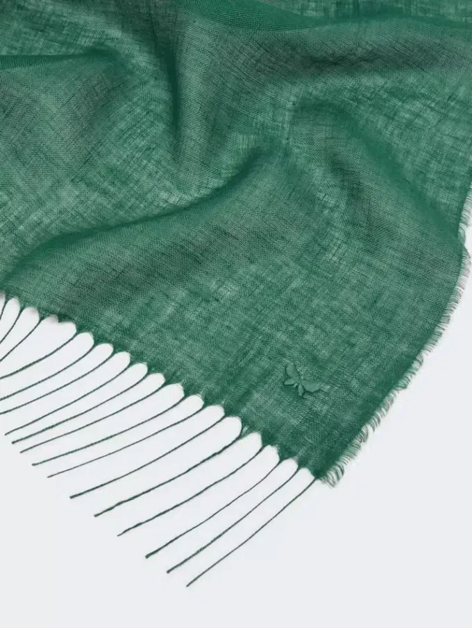 Linestole med frynser, salviegrøn Linestole med frynser, salviegrøn