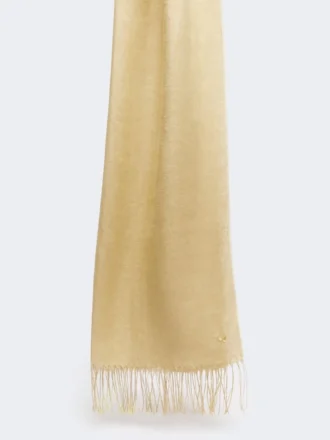 Linnedstole med frynser, beige