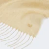 Linnedstole med frynser, beige Linnedstole med frynser, beige
