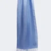 Linnedstole med frynser, lyseblå Linnedstole med frynser, lyseblå
