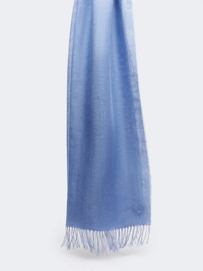 Linnedstole med frynser, lyseblå Linnedstole med frynser, lyseblå