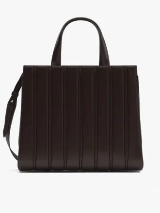 Max Mara Whitney-taske 7 – stor, mørkebrun