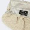 Mellemstor pasticcino-taske med raffia-effekt, turtledove Mellemstor pasticcino-taske med raffia-effekt, turtledove