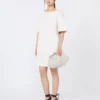 Mellemstor pasticcino-taske med raffia-effekt, turtledove Mellemstor pasticcino-taske med raffia-effekt, turtledove