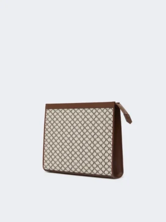 Mellemstor taske i bomuldsjacquard, sort