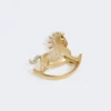 Metalbroche med rhinestones, rød Metalbroche med rhinestones, rød