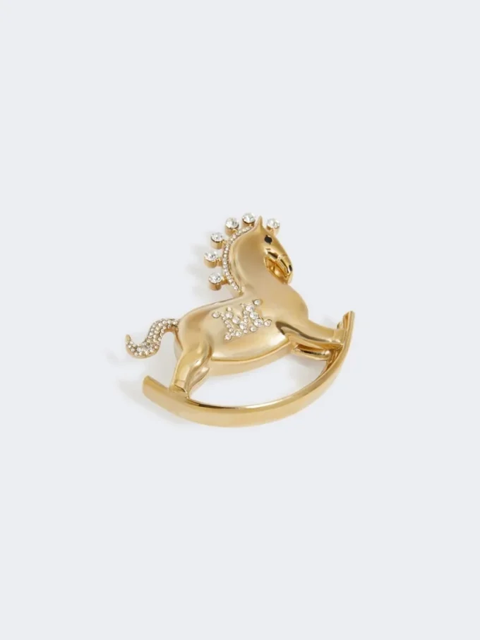 Metalbroche med rhinestones, rød Metalbroche med rhinestones, rød