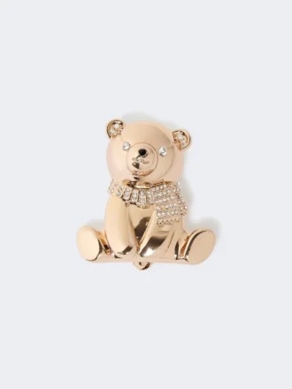 Metalbrosche med rhinestones, guld