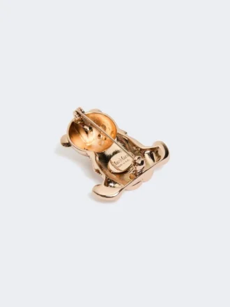 Metalbrosche med rhinestones, guld