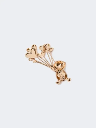 Metalbrosche med rhinestones, guld