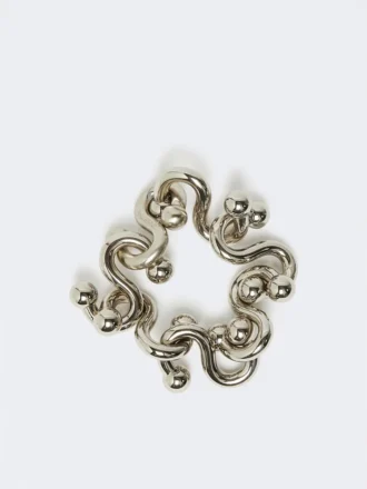 Metallisk armbånd, sølv