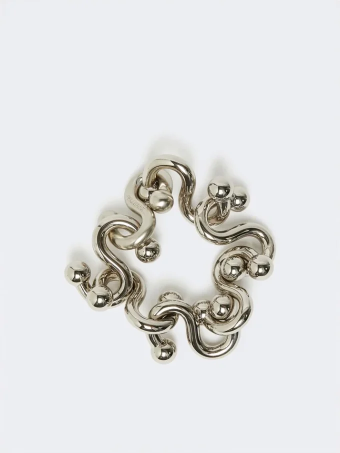 Metallisk armbånd, sølv Metallisk armbånd, sølv