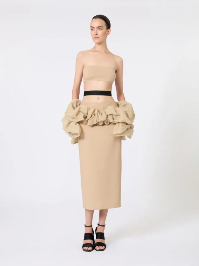 Bandeau-bh i stretchviskose, kamel Bandeau-bh i stretchviskose, kamel