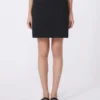 Mini-nederdel i stretch-gabardine, sort Mini-nederdel i stretch-gabardine, sort