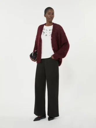 Mohair-cardigan, bordeaux Mohair-cardigan, bordeaux