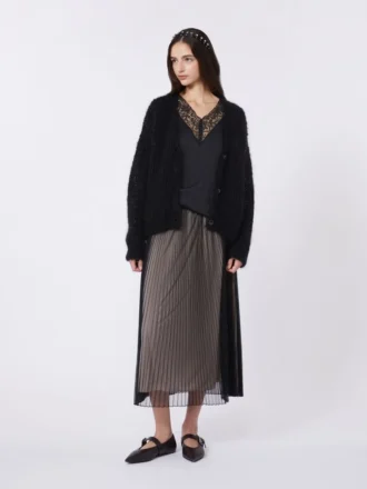 Mohair-cardigan, sort Mohair-cardigan, sort