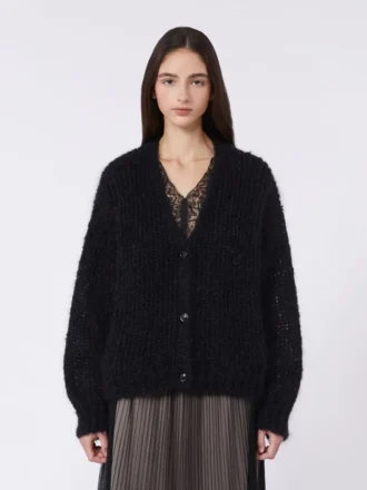 Mohair-cardigan, sort Mohair-cardigan, sort
