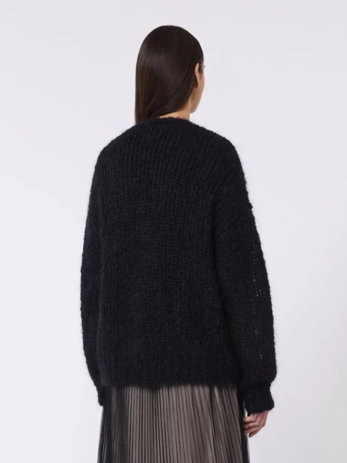 Mohair-cardigan, sort Mohair-cardigan, sort