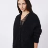 Mohair-cardigan, sort Mohair-cardigan, sort