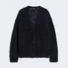 Mohair-cardigan, sort Mohair-cardigan, sort