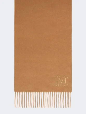 Monogrambroderet kashmirstole, beige