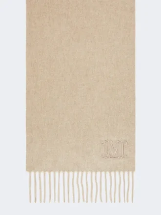 Monogrambroderet kashmirstole, beige